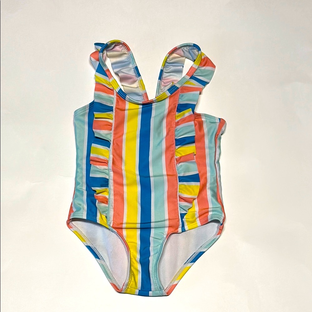 Girls 3T Striped Swimsuit - LNUC